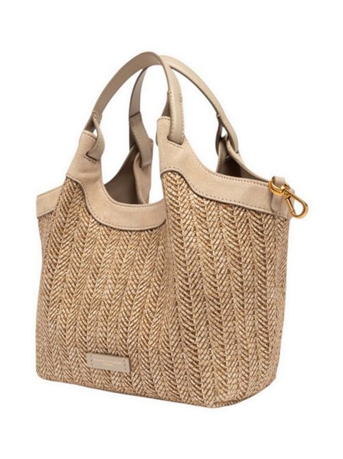 borsa donna dua media in rafia sabbia Gianni Chiarini | BS12339-COMMPGLSPG211